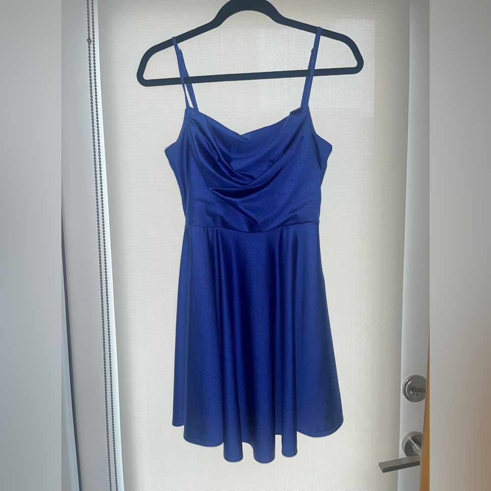 Blue Satin mini dress size 5